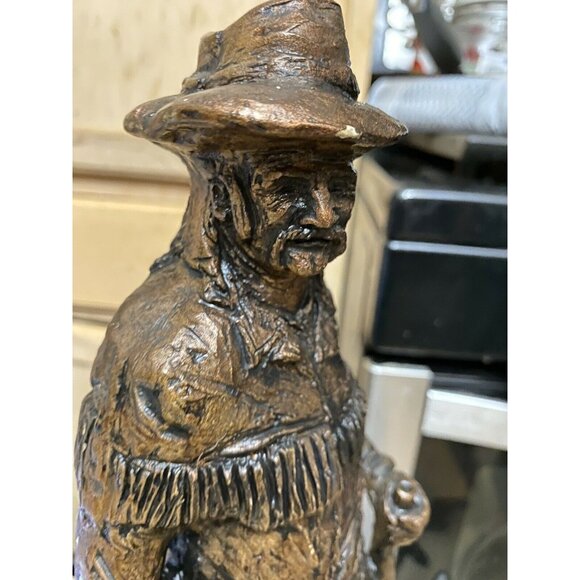 Monfort 1976 Scout Original Hydro stone Western Sculpture 13.5” Bronze Coloring - Picture 4 of 12